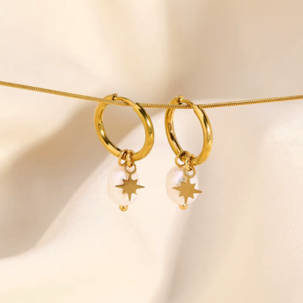 Pearl Drop Earrings - Image 2