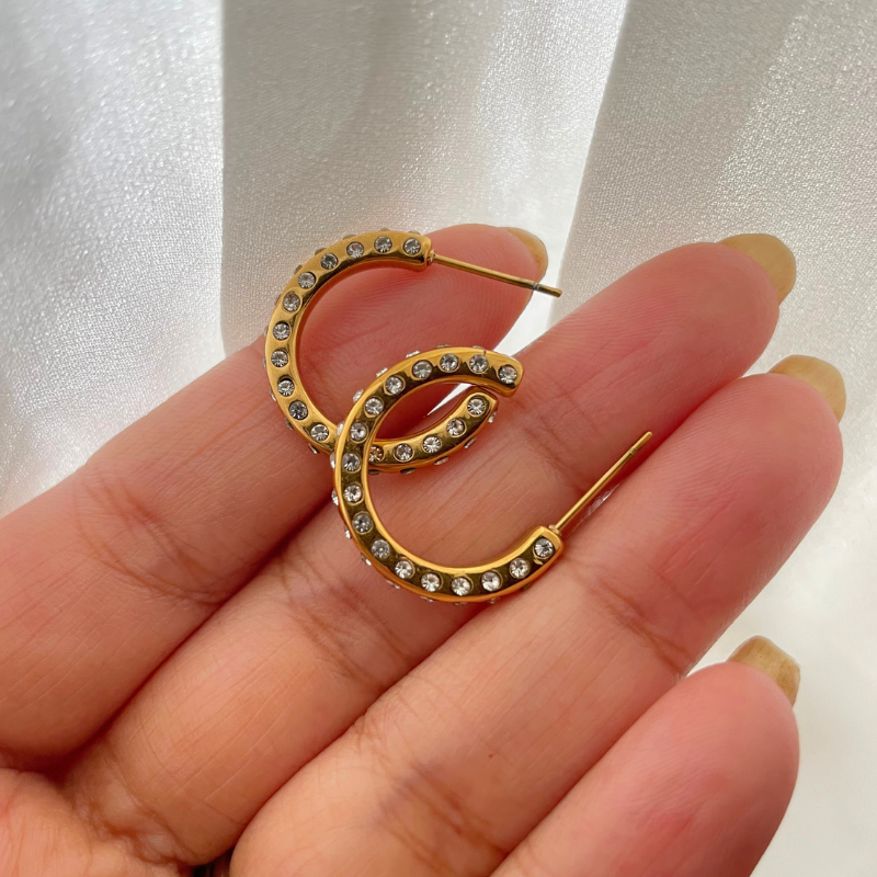 Mia Studded Hoops - Image 2